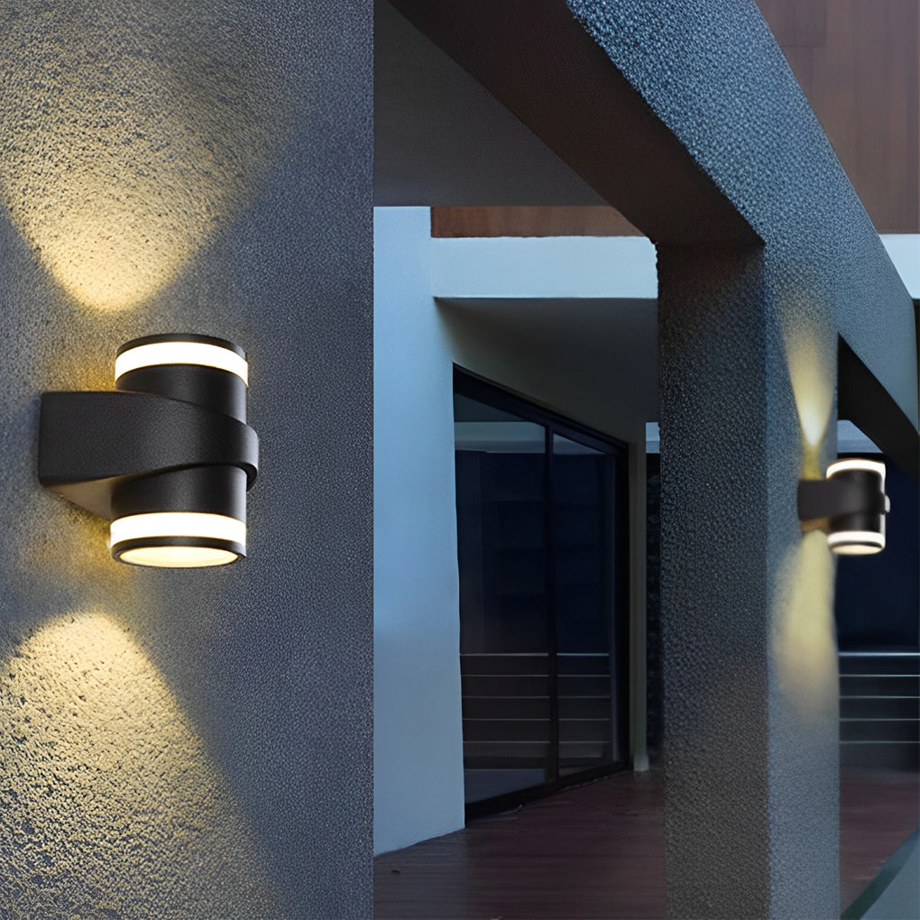 Round Up and Dawn Light LED Waterproof Black Outdoor Wall Washer Lights - Lamp Outdoor