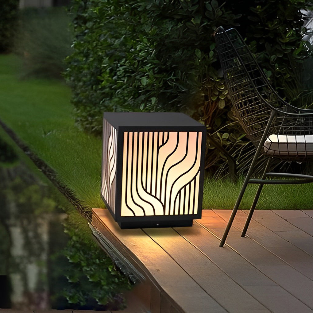 Square Creative LED Waterproof Modern Outdoor Fence Post Lights Pillar Light - Lamp Outdoor