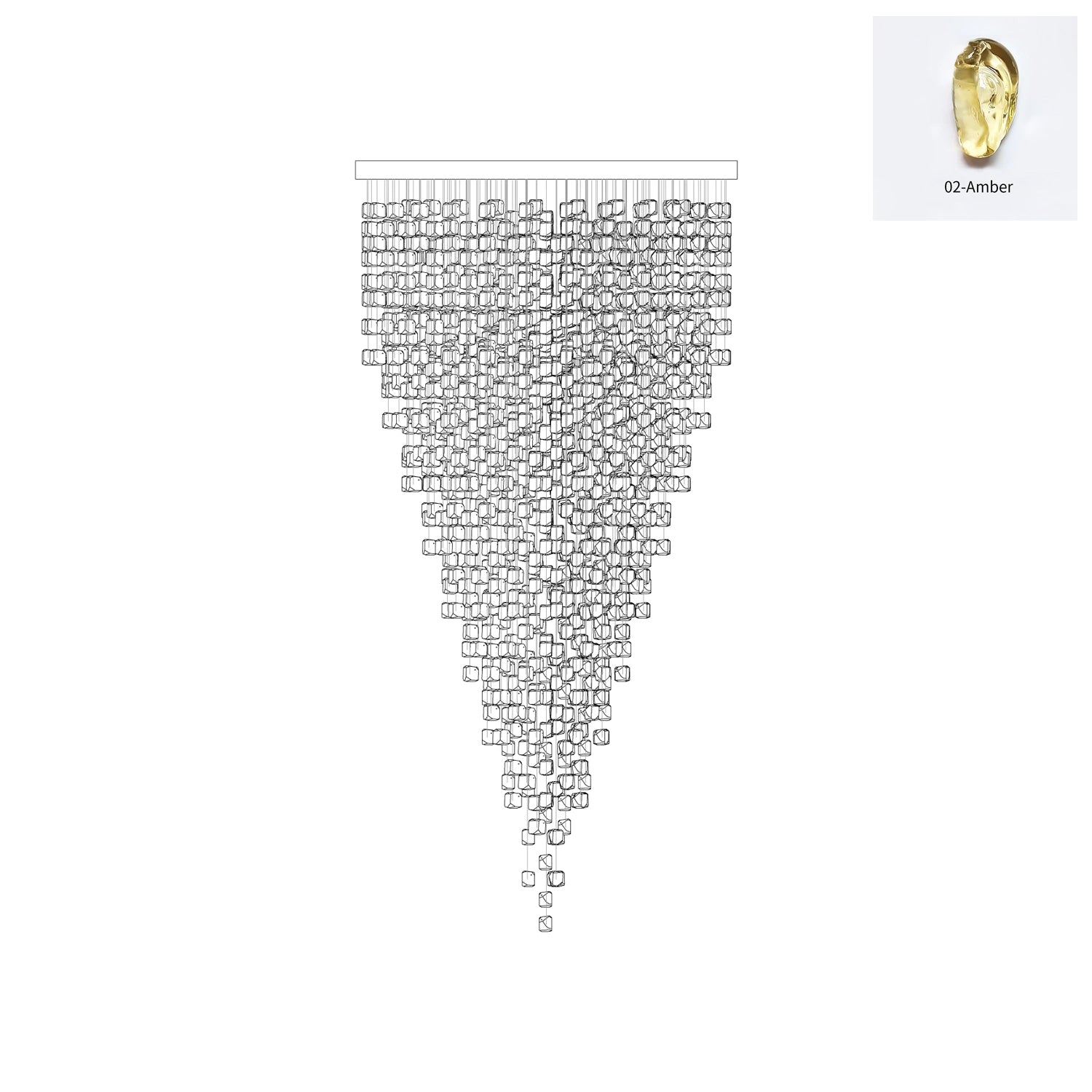 Veshaa Postmodern Luxury Stone Crystal Chandelier - Lamp Outdoor