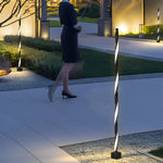 Linear Black LED Solar Powered Path Lamp Minimalist Outdoor Lighting - Lamp Outdoor