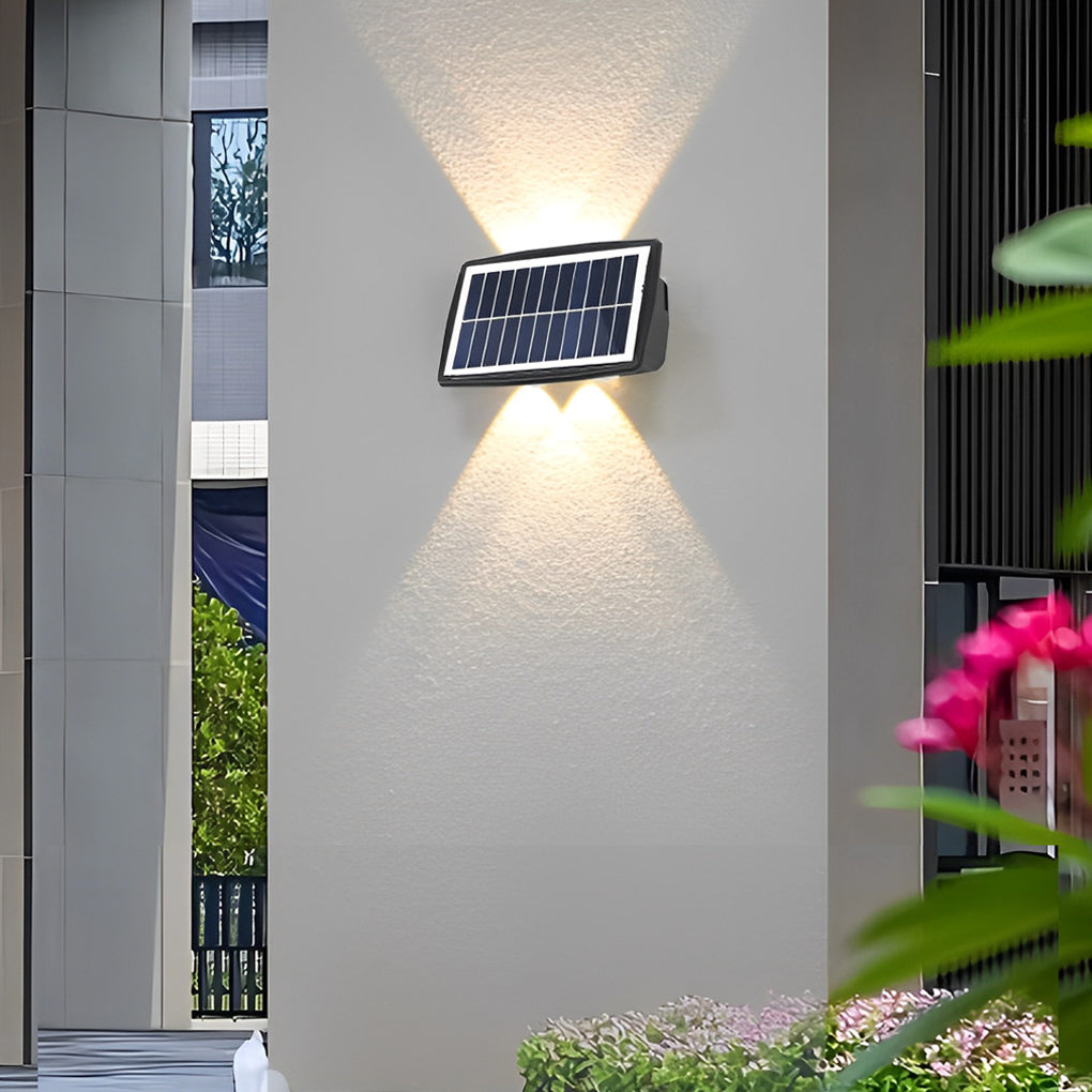 Rectangular Up and Down Lights LED Waterproof Black Modern Wall Lamp - Lamp Outdoor