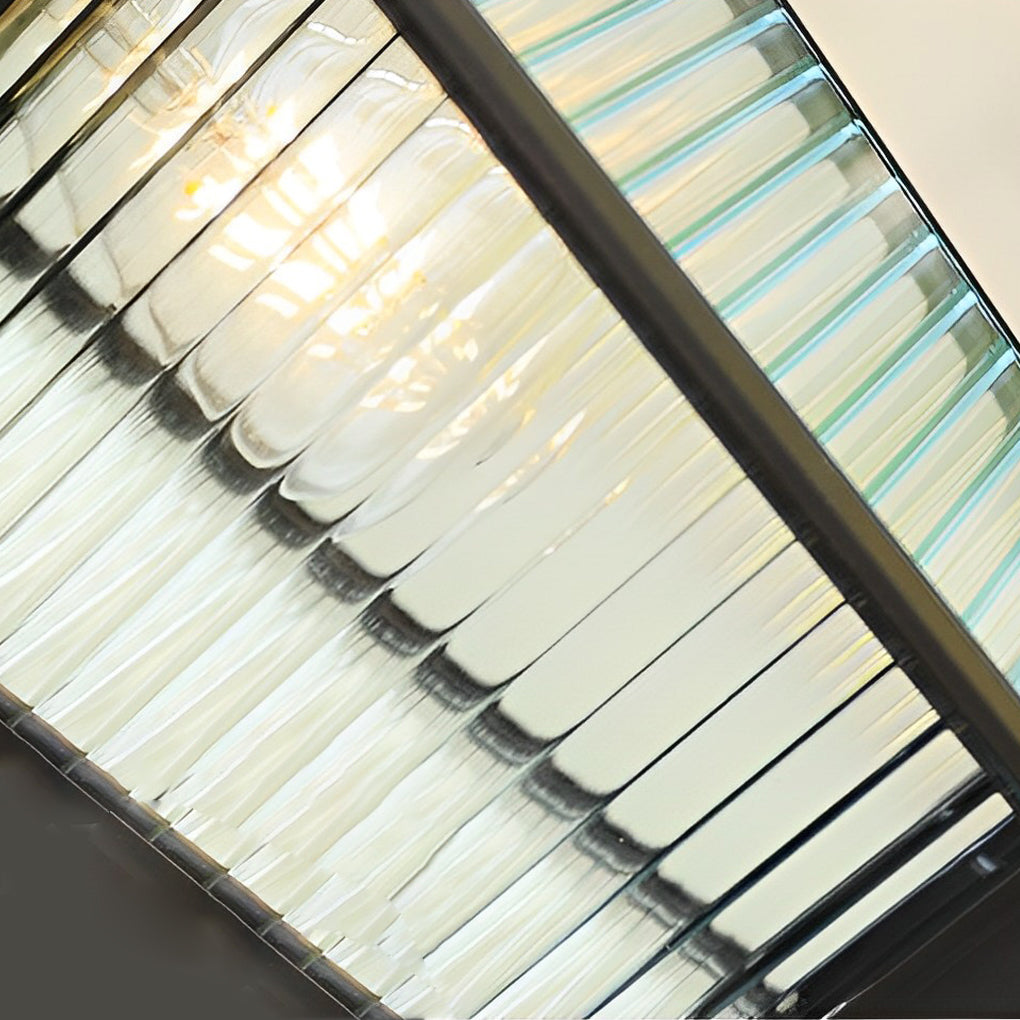 Retro Waterproof Creative Stripes Glass Shade Modern Outdoor Wall Light - Lamp Outdoor