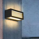 Rectangle Waterproof 12W LED Black Modern Outdoor Wall Sconces Lighting - Lamp Outdoor