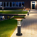 Solar Path Lights with Innovative Round Top Disk Down Lighting and Bubble Design - Lamp Outdoor