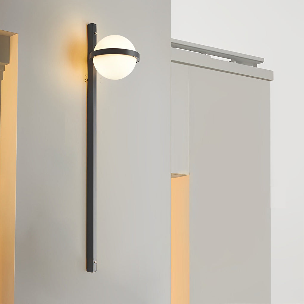 Creative Flowerpot Ball Waterproof LED Black Modern Outdoor Wall Light - Lamp Outdoor