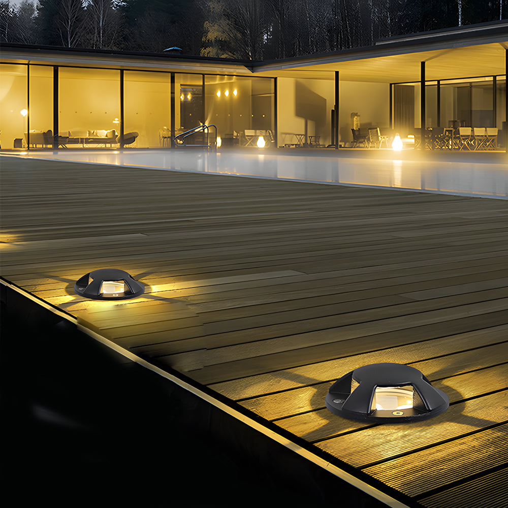 Outdoor Waterproof Horizontal Deck Stair Ground Lights Side-Emitting Low Voltage Step light for Pathways & Stairs - Lamp Outdoor