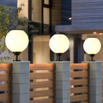 Ball Waterproof Three Step Dimming LED Solar Post Caps Lights Pillar Light - Lamp Outdoor