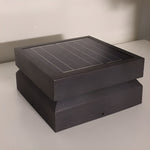 Square LED 16w Waterproof Black Modern Solar Post Caps Lights Pillar Light - Lamp Outdoor