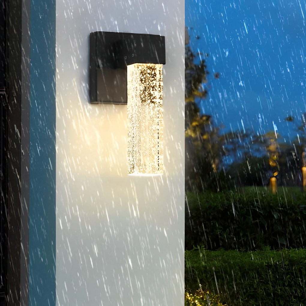 Waterproof LED 10W Crystal Black Modern Outdoor Wall Lamp Exterior Lights - Lamp Outdoor