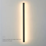 Waterproof Long Linear LED Wall Lamp Outdoor Wall Lights Black Porch Lights - Lamp Outdoor