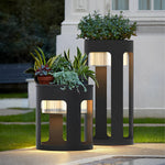 Round Table Lamp with Under-Table Lighting Solar-Powered LED Outdoor Light - Lamp Outdoor