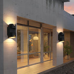 Waterproof Up and Down Light LED Black Modern Wall Washer Light Wall Lamp - Lamp Outdoor