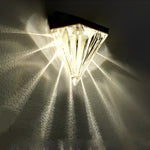 2PCS Geometric LED Waterproof Black Solar Wall Lamp Outdoor Wall Lights Fixture - Lamp Outdoor