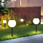 Adjustable Brightness LED Solar Pathway Lights Round Ball Design - Lamp Outdoor