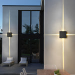 Round Square LED 12W Cross Star Lights Waterproof Modern Wall Lamp - Lamp Outdoor