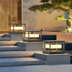 Square LED Waterproof Modern Solar Deck Post Lights Pillar Light Post Caps Lights - Lamp Outdoor