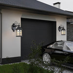 Retro Waterproof Dimmable LED Solar Wall Lamp with Remote Exterior Lights - Lamp Outdoor
