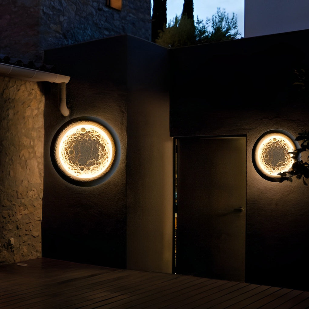 Moon Craters Design LED Waterproof Modern Outdoor Wall Lamp Exterior Lights - Lamp Outdoor