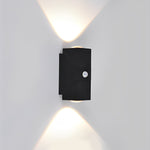 Adjustable Up and Down Light Motion Sensor Waterproof Black Wall Lamp - Lamp Outdoor