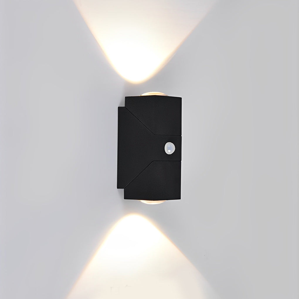 Adjustable Up and Down Light Motion Sensor Waterproof Black Wall Lamp - Lamp Outdoor