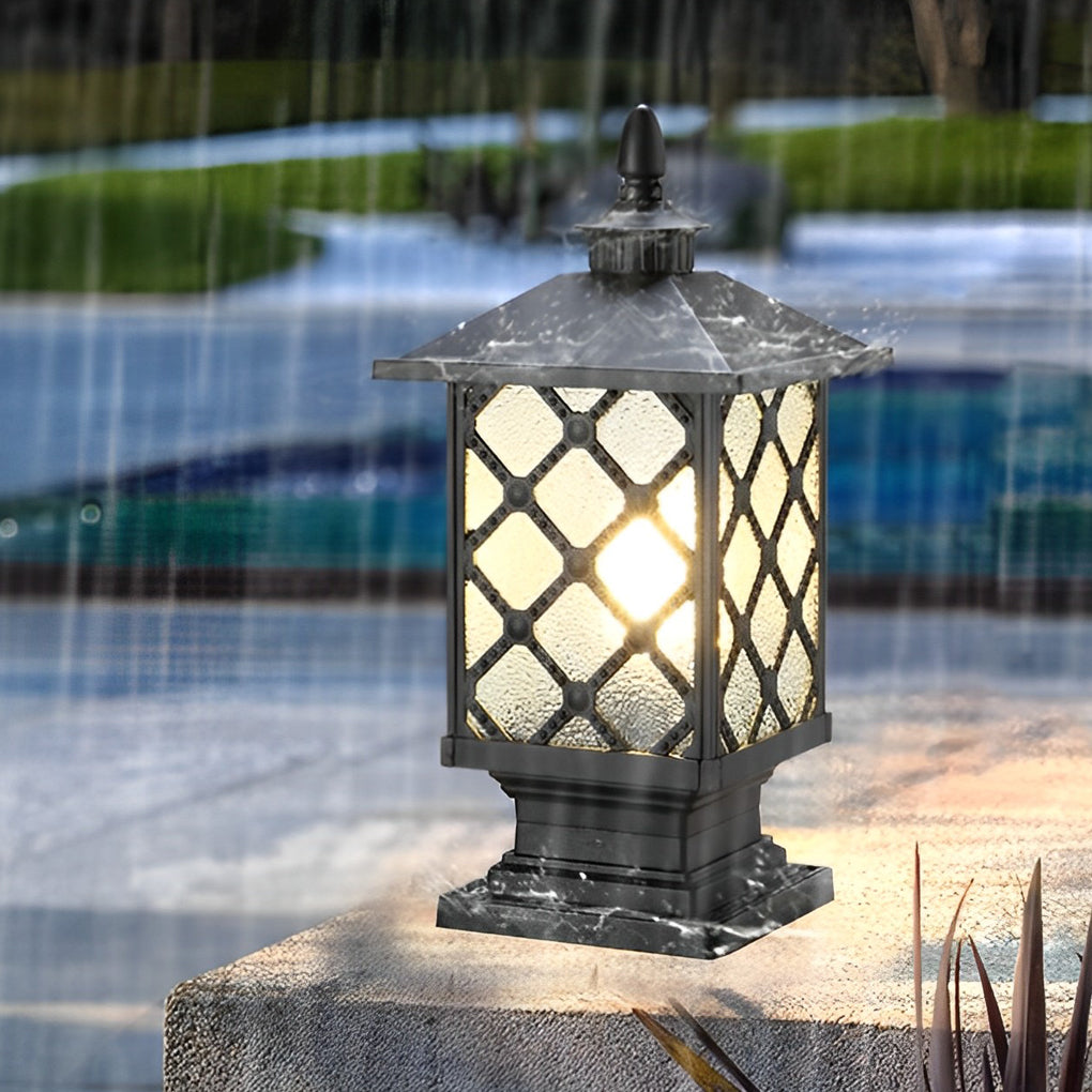 Retro Creative Waterproof Modern Outdoor Fence Post Lights Pillar Lamp - Lamp Outdoor
