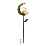 Mystical Moon & Sun Flame Iron Hollow Projector Solar Garden Light - Lamp Outdoor
