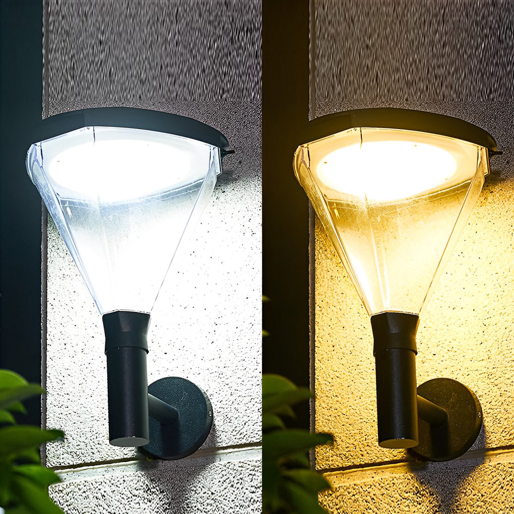 Waterproof Dimmable LED Black Modern Solar Outdoor Wall Lights Wall Lamp - Lamp Outdoor
