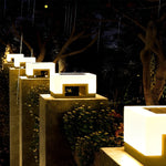 Minimalist Square Waterproof LED Black Modern Solar Post Caps Lights - Lamp Outdoor