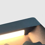 Mountain Scenery LED Waterproof Black Modern Solar Fence Post Lights - Lamp Outdoor
