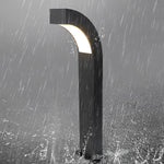 Curved LED Landscape Lighting Minimalist Black Outdoor Path Lighting - Lamp Outdoor