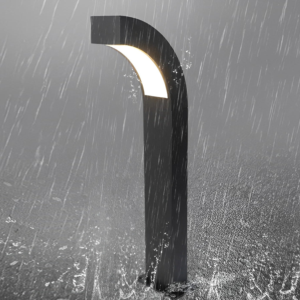 Curved LED Landscape Lighting Minimalist Black Outdoor Path Lighting - Lamp Outdoor