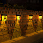 2Pcs Waterproof LED RGB Intelligent Motion Sensor Solar Wall Lights - Lamp Outdoor