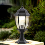Led Waterproof Black Vintage Outdoor Solar Fence Post Lights with Remote - Lamp Outdoor