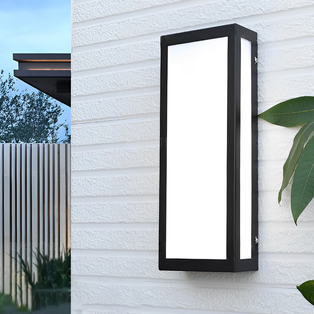 Rectangular LED Waterproof Black Modern Outdoor Exterior Light Wall Lamp - Lamp Outdoor