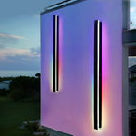 Black Long LED RGB Linear Lights Outdoor Waterproof Wall Lighting - Lamp Outdoor