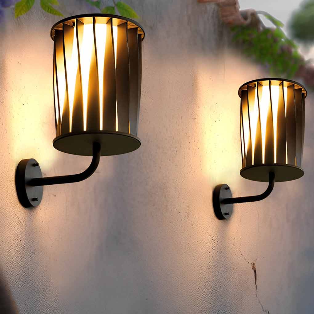 Creative Twisted Waterproof LED Modern Outdoor Wall Lamp Plug in Wall Lights - Lamp Outdoor