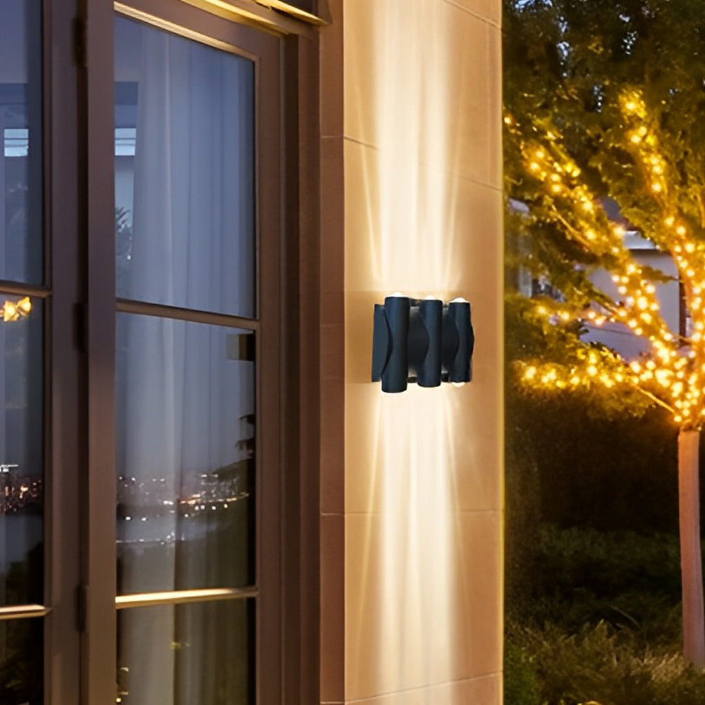Up and Down Light LED Waterproof Black Modern Wall Washer Light Wall Lamp - Lamp Outdoor