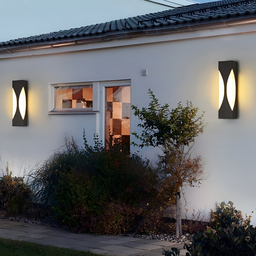 Creative Rectangular Waterproof LED Black Modern Outdoor Wall Sconce Lighting - Lamp Outdoor