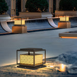Square Waterproof Modern Solar Outdoor Fence Post Lights Pillar Light - Lamp Outdoor