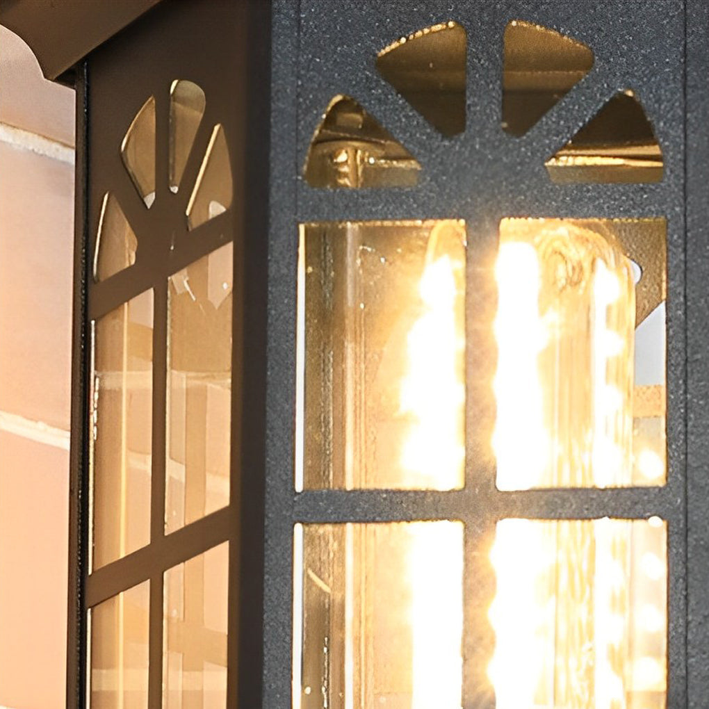 Waterproof LED Glass European-style Outdoor Wall Lamp Plug in Wall Sconce Lighting - Lamp Outdoor