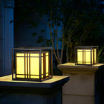 Retro Square Waterproof LED Black Modern Outdoor Post Caps Lights - Lamp Outdoor