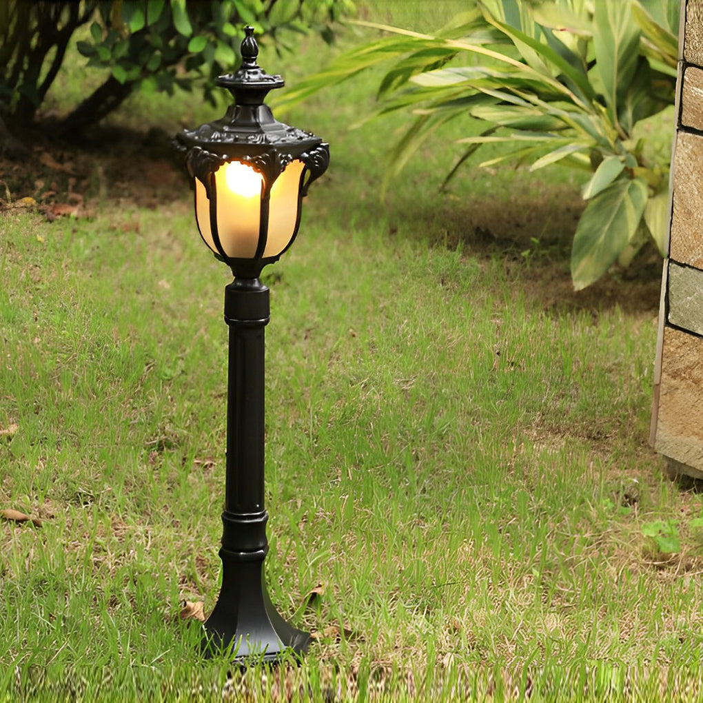 Traditional European-Style LED Outdoor Pathway Lamp Post - Durable & Waterproof - Lamp Outdoor