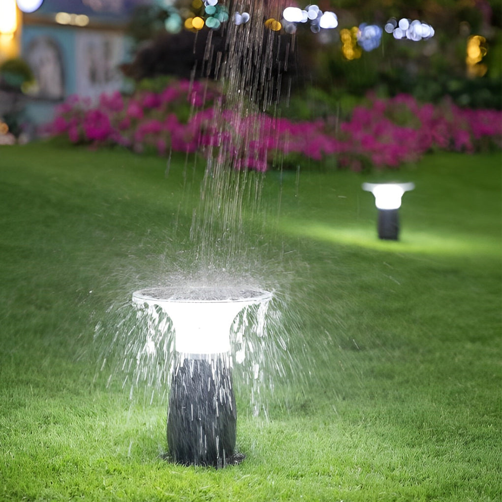 Efficient 3.5W Solar LED Path Downlights 360° Modern Black Landscape Lighting - Lamp Outdoor