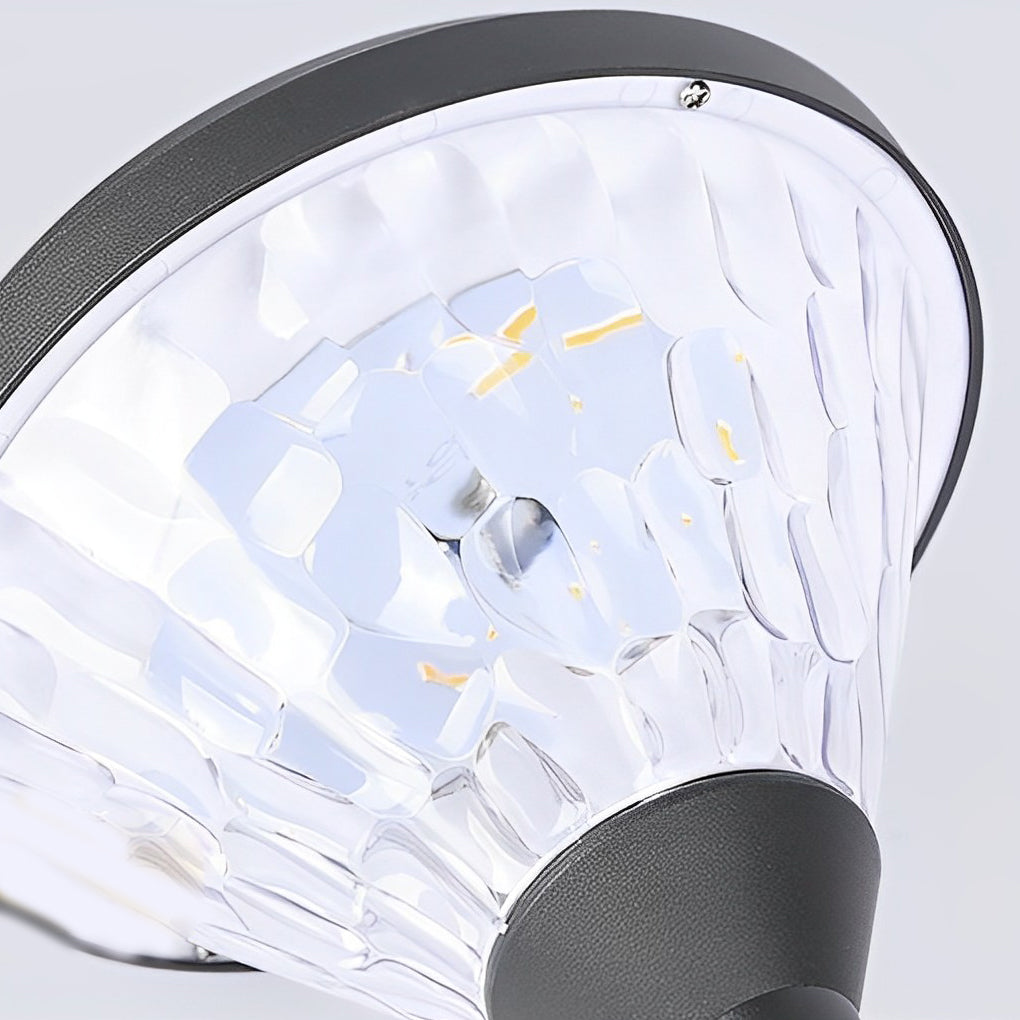 Round Waterproof Colorful Gradient Modern Solar Fence Post Lights - Lamp Outdoor