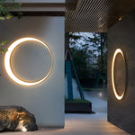 Circular Moon Led Waterproof Ip65 Modern Outdoor Wall Lights Wall Lamp - Lamp Outdoor