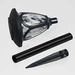 2PCS Intelligent Solar LED Lawn Lamps with Black Opaque Glass Lampshade - Lamp Outdoor