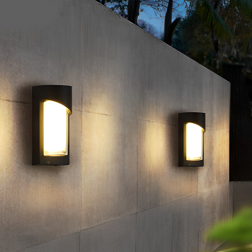 Creative Waterproof LED Black Modern Outdoor Wall Lamp Exterior Lights - Lamp Outdoor