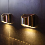 Stainless Steel Minimalist Waterproof Silver Modern Solar Wall Lamp - Lamp Outdoor