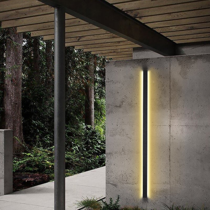 Waterproof Outdoor Long LED Linear Lights Black Modern Outdoor Wall Lighting - Lamp Outdoor