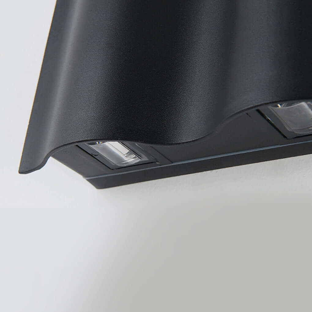 Arc Waterproof Wave Wall Sconces Outdoor Cool LED Up and Down Wall Mounted Lights - Lamp Outdoor